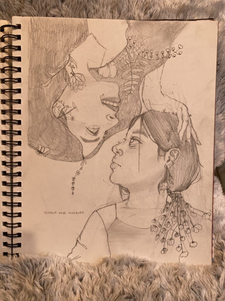 Sketch of two girls